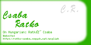 csaba ratko business card